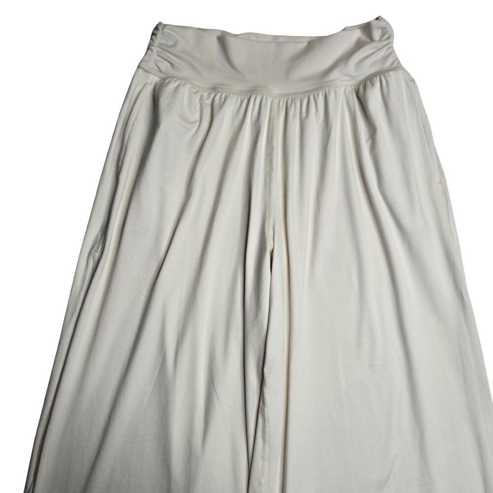 aerie Cream Wide-Leg Split Pants - Picture 3 of 10